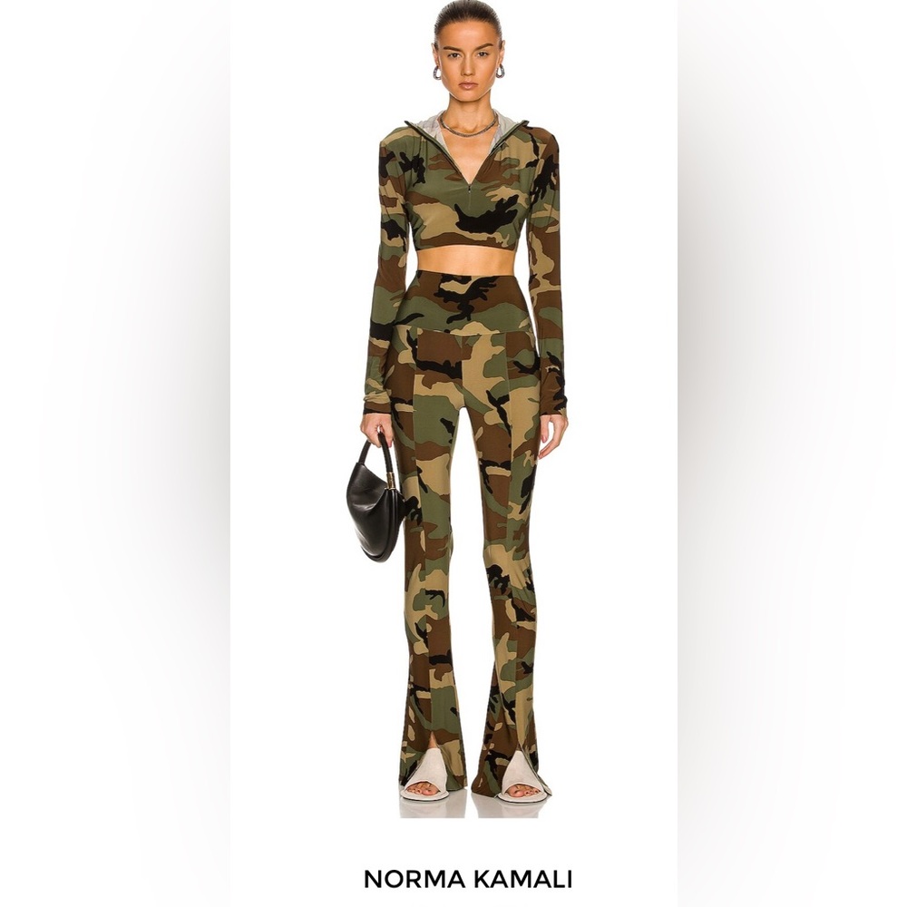 Norma Kamali spat camo leggins, XS, new, no tags